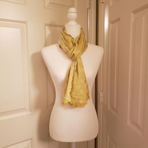 L.L. Bean Yellow Polka Dot Scarf